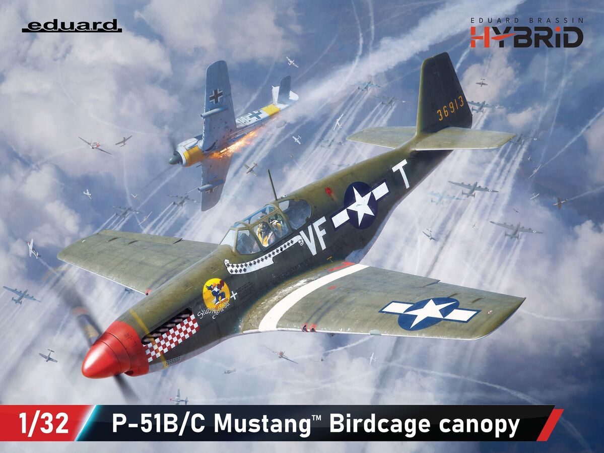 Eduard 932012 North American P-51 B/C Mustang (Birdcage Canopy) The Hybrid 1/32 – imagen 2