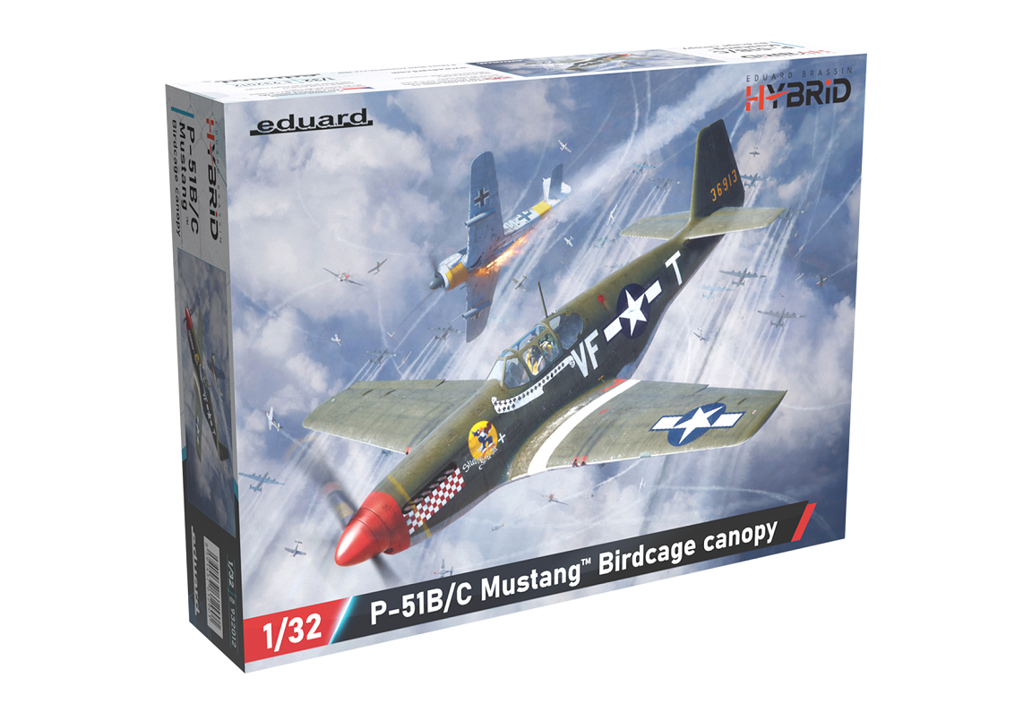 Eduard 932012 North American P-51 B/C Mustang (Birdcage Canopy) The Hybrid 1/32