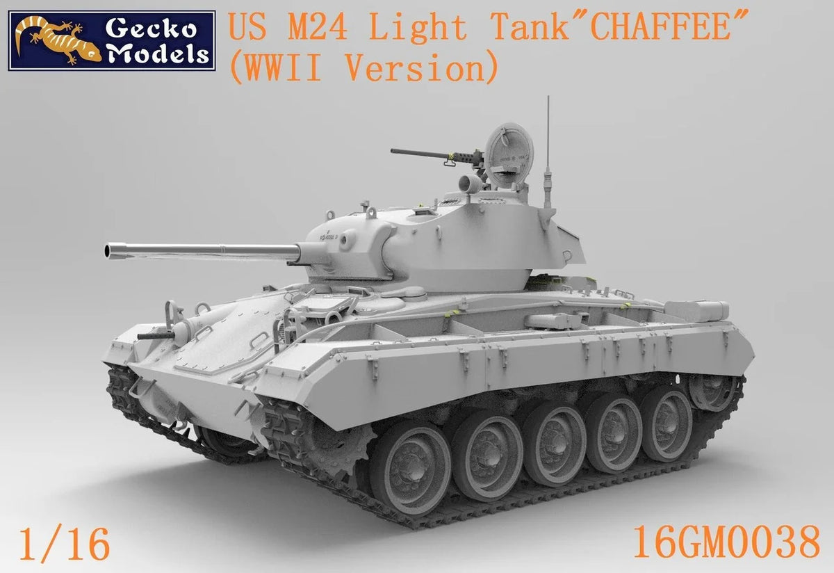 Gecko Models 16GM0038 US M24 Light Tank Chaffee WWII Version 1/16 – immagine 2
