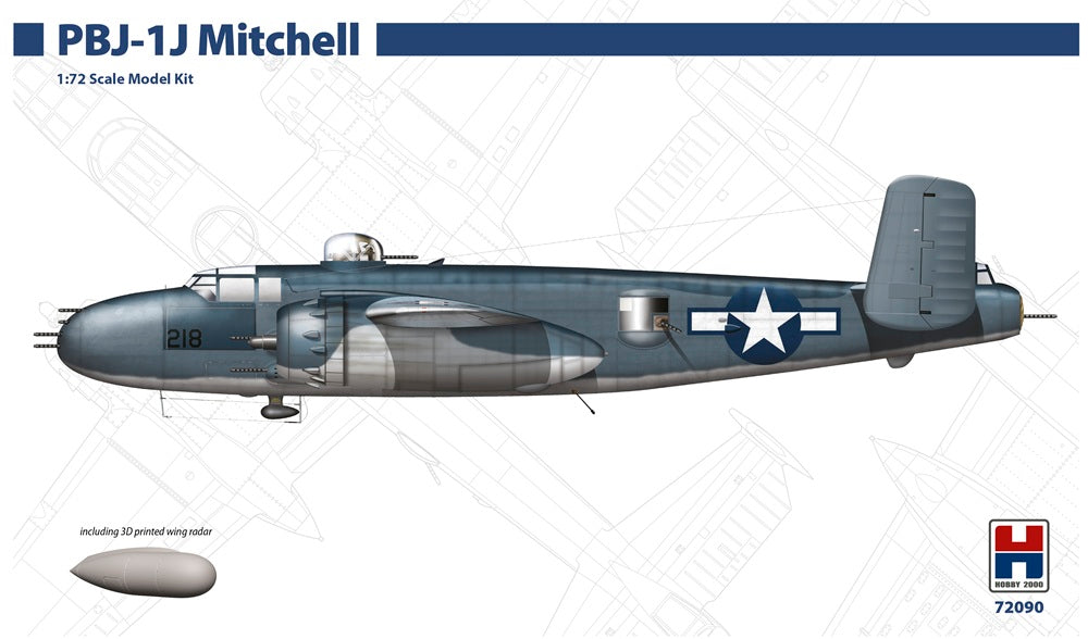 Hobby 2000 72090 PBJ-1J Mitchell Hasegawa + Cartograf + Maski + 3D Print 1/72