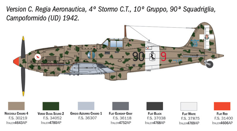 Italeri 2840 Macchi MC.202 Folgore 1/48 – zdjęcie 8