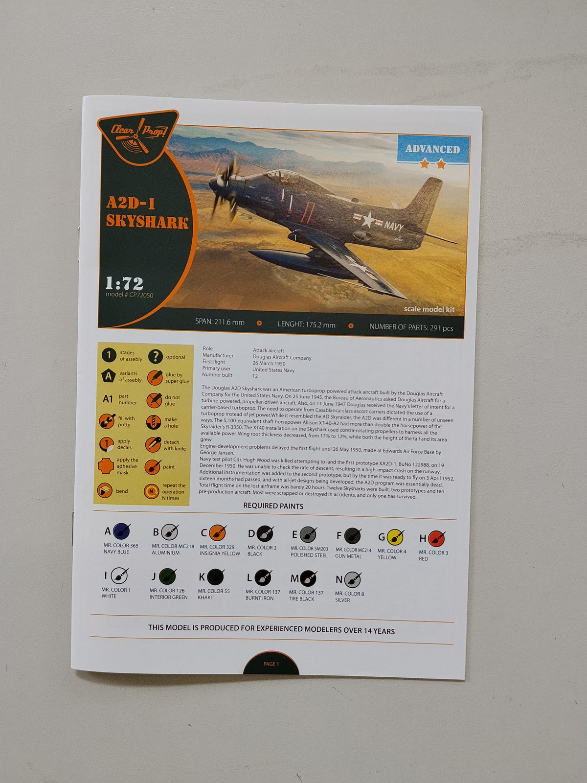 Clear Prop! CP72050 Douglas A2D-1 Skyshark 1/72 – immagine 6