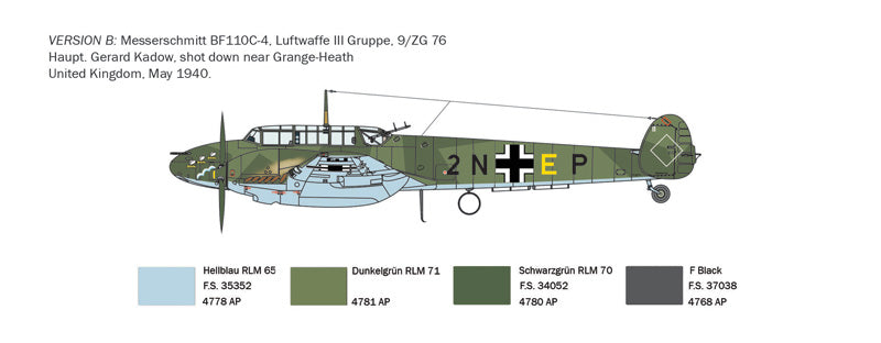 Italeri 0049 Bf 110 C Zerstorer 1/72 – Bild 5