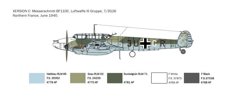 Italeri 0049 Bf 110 C Zerstorer 1/72 – Bild 6