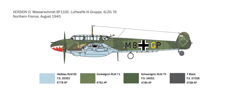 Italeri 0049 Bf 110 C Zerstorer 1/72 – Bild 7