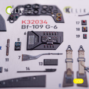 KELIK K32034 Messerschmitt Bf-109 G-6 - Interior 3D Decals (for Trumpeter Kits) 1/32 – zdjęcie 3