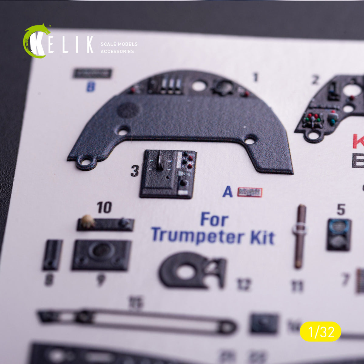 KELIK K32034 Messerschmitt Bf-109 G-6 - Interior 3D Decals (for Trumpeter Kits) 1/32 – zdjęcie 4