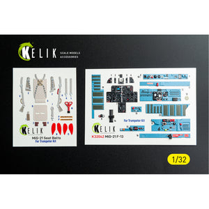 KELIK K32042 Mikoyan MiG-21 F-13 Export Version- Interior 3D Decals (for Trumpeter Kits) 1/32