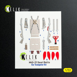 KELIK K32042 Mikoyan MiG-21 F-13 Export Version- Interior 3D Decals (for Trumpeter Kits) 1/32 – imagen 6