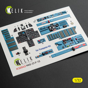 KELIK K32042 Mikoyan MiG-21 F-13 Export Version- Interior 3D Decals (for Trumpeter Kits) 1/32 – imagen 13