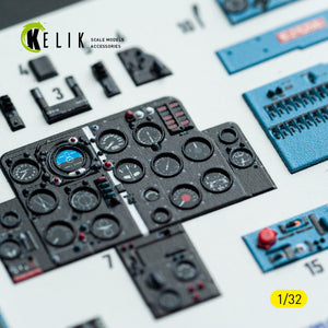 KELIK K32042 Mikoyan MiG-21 F-13 Export Version- Interior 3D Decals (for Trumpeter Kits) 1/32 – imagen 15