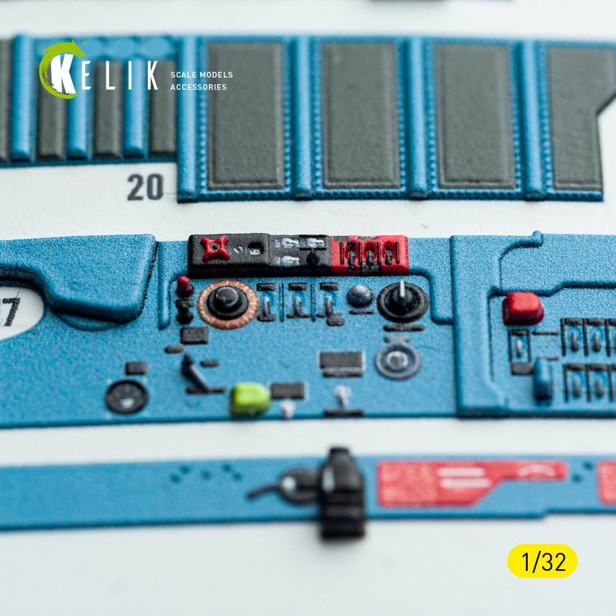 KELIK K32042 Mikoyan MiG-21 F-13 Export Version- Interior 3D Decals (for Trumpeter Kits) 1/32 – imagen 3