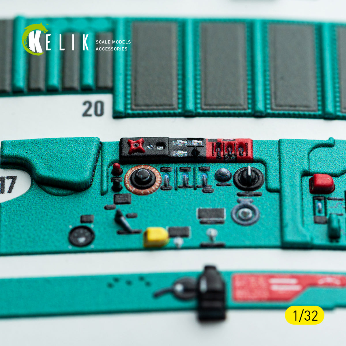 KELIK K32043 Mikoyan MiG-21 F-13 - Interior 3D Decals (for Trumpeter Kits) 1/32 – Bild 4