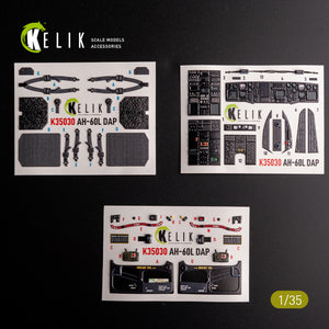 KELIK K35030 AH-60L DAP Interior 3D Decals For Academy Kit 1/35