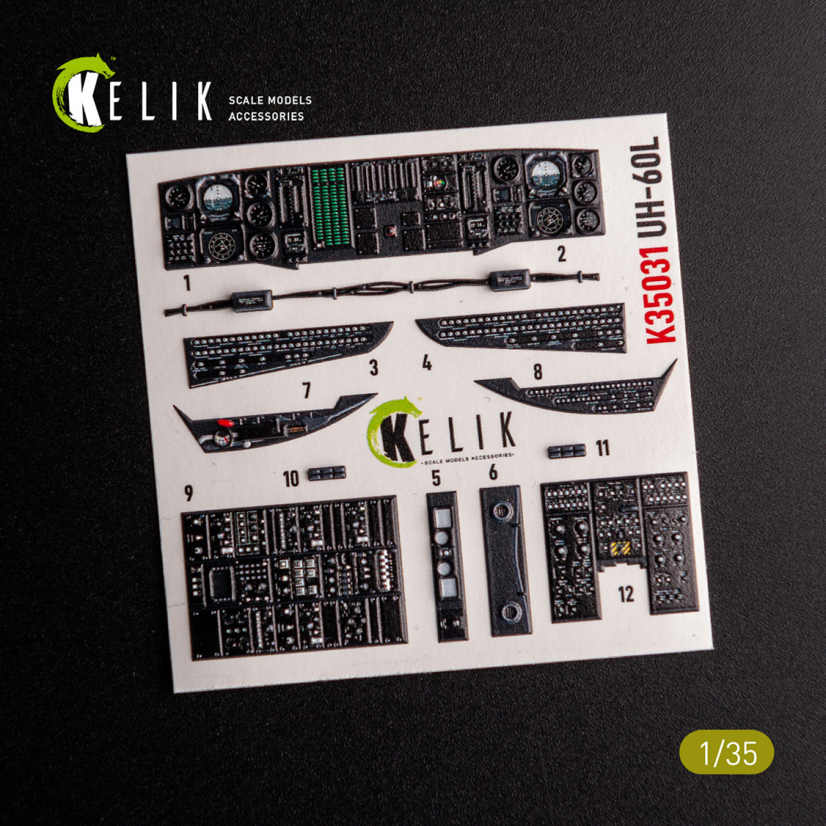 KELIK K35031 UH-60L Interior 3D Decals For Academy Kit – image 6
