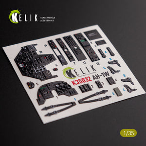 KELIK K35032 AH-1W interior 3D decals for Academy kit 1/35