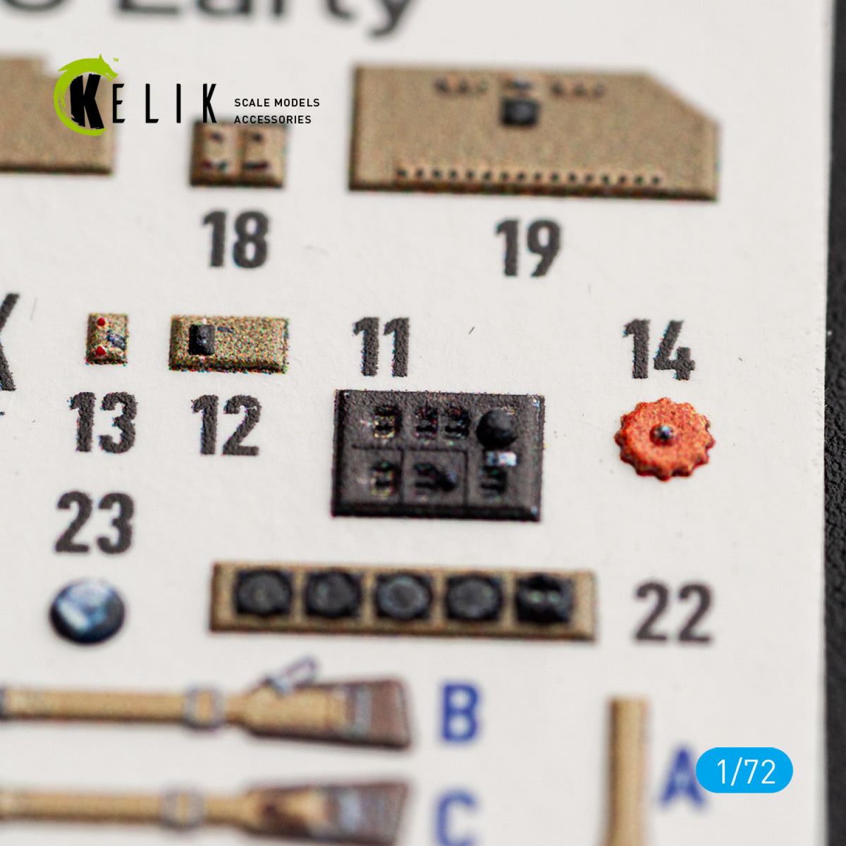 KELIK K72241 Messerschmitt Bf-110 C (Early) - Interior 3D Decals (for Eduard Kits) 1/72 – immagine 3