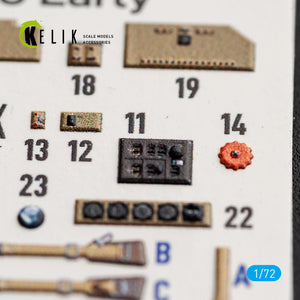 KELIK K72241 Messerschmitt Bf-110 C (Early) - Interior 3D Decals (for Eduard Kits) 1/72 – immagine 3
