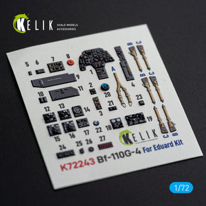 KELIK K72243 Messerschmitt Bf-110 G-4 - Interior 3D Decals (for Eduard Kits) 1/72 – Bild 4