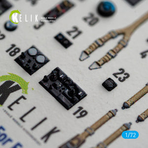 KELIK K72243 Messerschmitt Bf-110 G-4 - Interior 3D Decals (for Eduard Kits) 1/72 – Bild 8