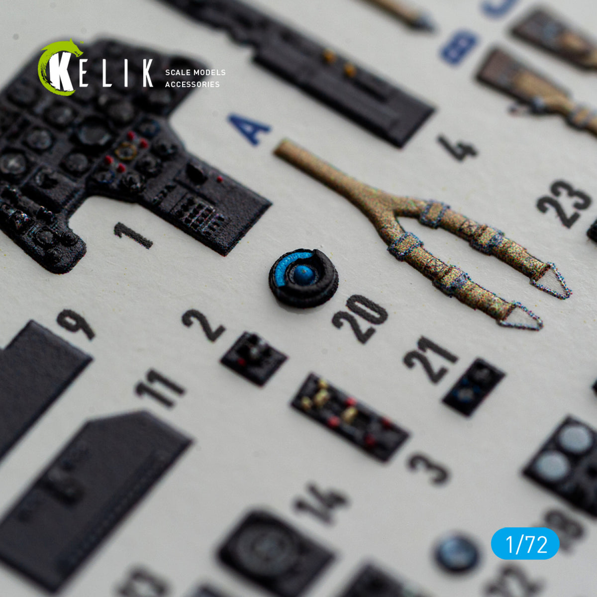 KELIK K72243 Messerschmitt Bf-110 G-4 - Interior 3D Decals (for Eduard Kits) 1/72 – Bild 2