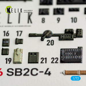 KELIK K72246 SB2C-4 - interior 3D decals for Academy/Special Hobby kit 1/72 – immagine 4
