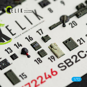 KELIK K72246 SB2C-4 - interior 3D decals for Academy/Special Hobby kit 1/72 – immagine 5