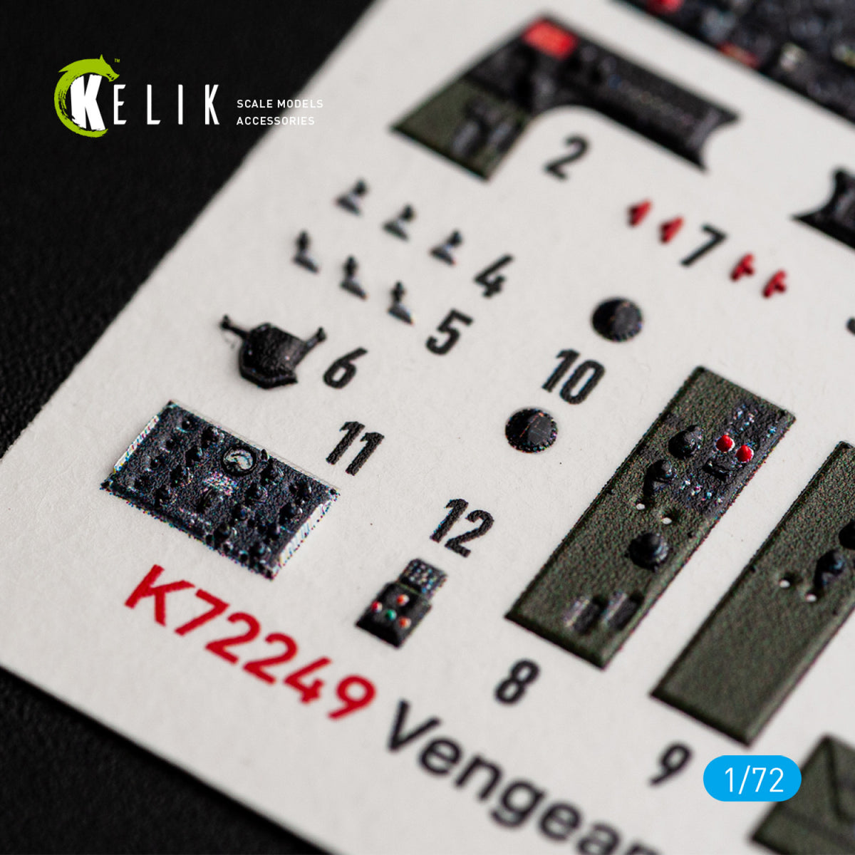 KELIK K72249 Vultee Vengeance Mk.I / Mk.Ia - Interior 3D Decals (for Dora Wings Kits) 1/72 – Bild 2