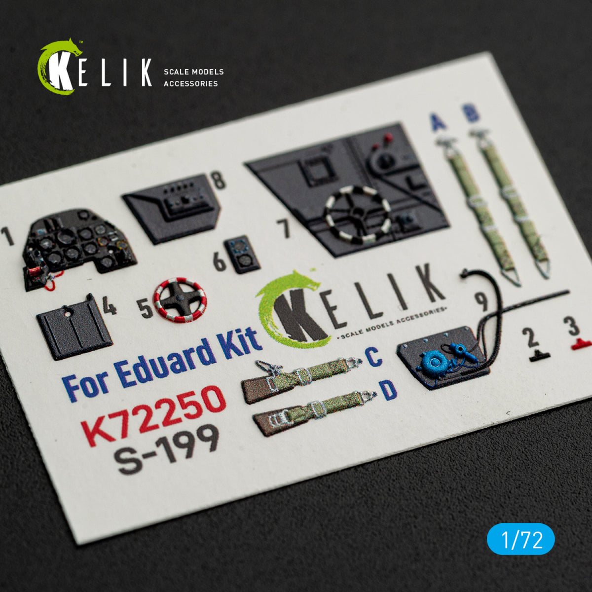 KELIK K72250 Avia S-199 - Interior 3D Decals (for Eduard Kits) 1/72 – imagen 3