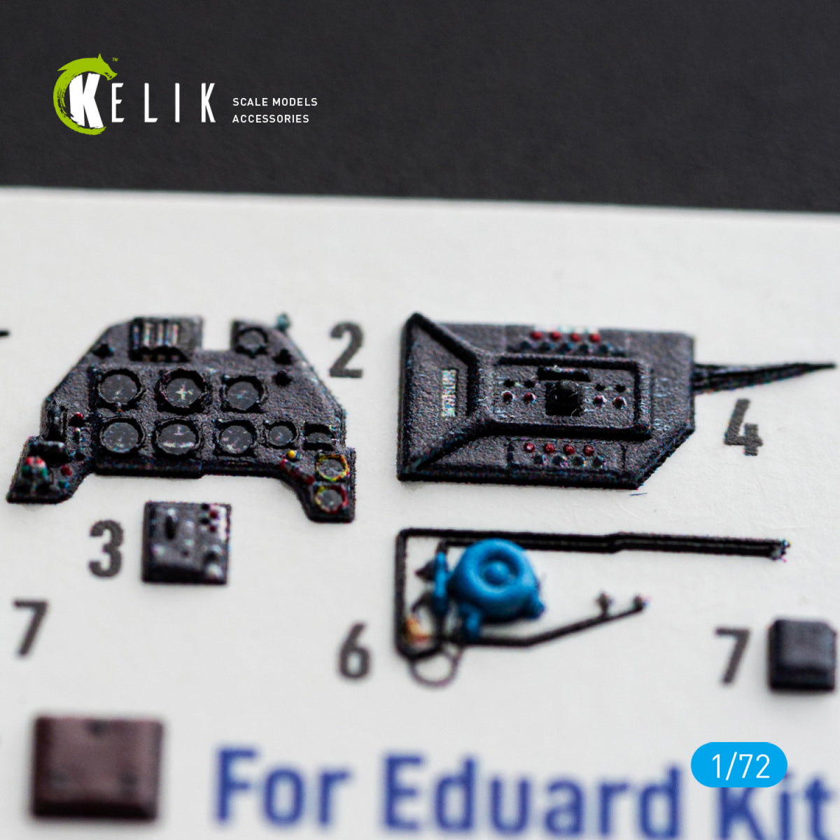 KELIK K72251 Messerschmitt Bf-109 F-2 / F-4 - Interior 3D Decals (for Eduard Kits) 1/72 – Bild 5