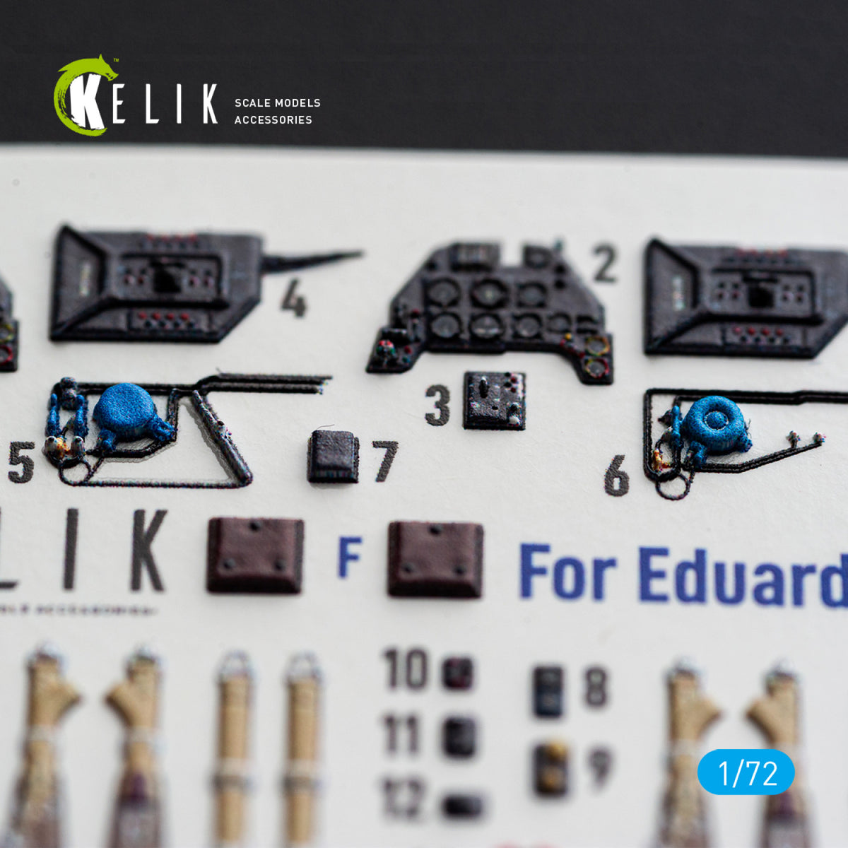 KELIK K72251 Messerschmitt Bf-109 F-2 / F-4 - Interior 3D Decals (for Eduard Kits) 1/72 – Bild 6