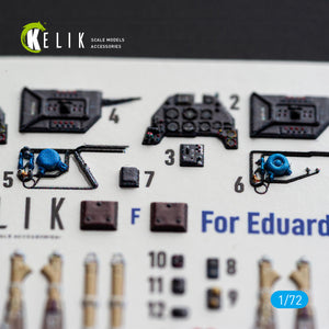 KELIK K72251 Messerschmitt Bf-109 F-2 / F-4 - Interior 3D Decals (for Eduard Kits) 1/72 – Bild 6