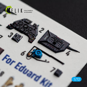 KELIK K72251 Messerschmitt Bf-109 F-2 / F-4 - Interior 3D Decals (for Eduard Kits) 1/72 – Bild 3