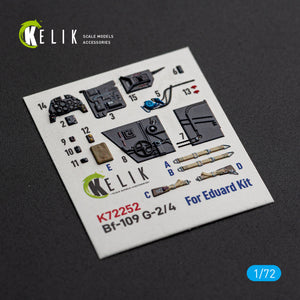 KELIK K72252 Messerschmitt Bf-109 G-2 / G-4 - Interior 3D Decals (for Eduard Kits) 1/72 – Bild 3