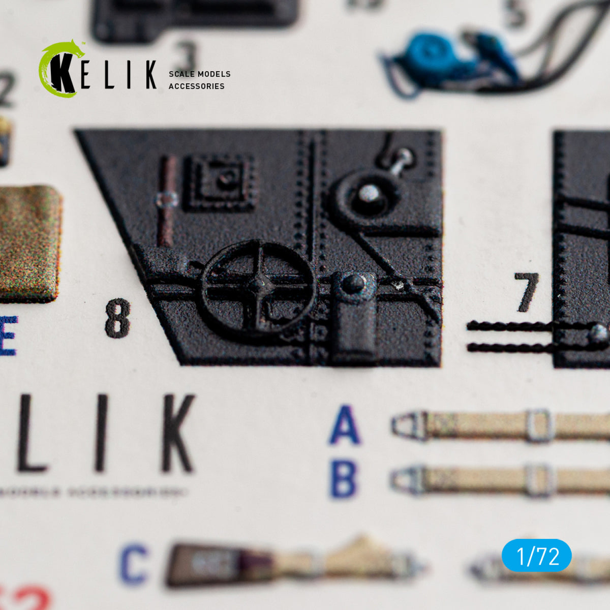 KELIK K72252 Messerschmitt Bf-109 G-2 / G-4 - Interior 3D Decals (for Eduard Kits) 1/72 – Bild 5