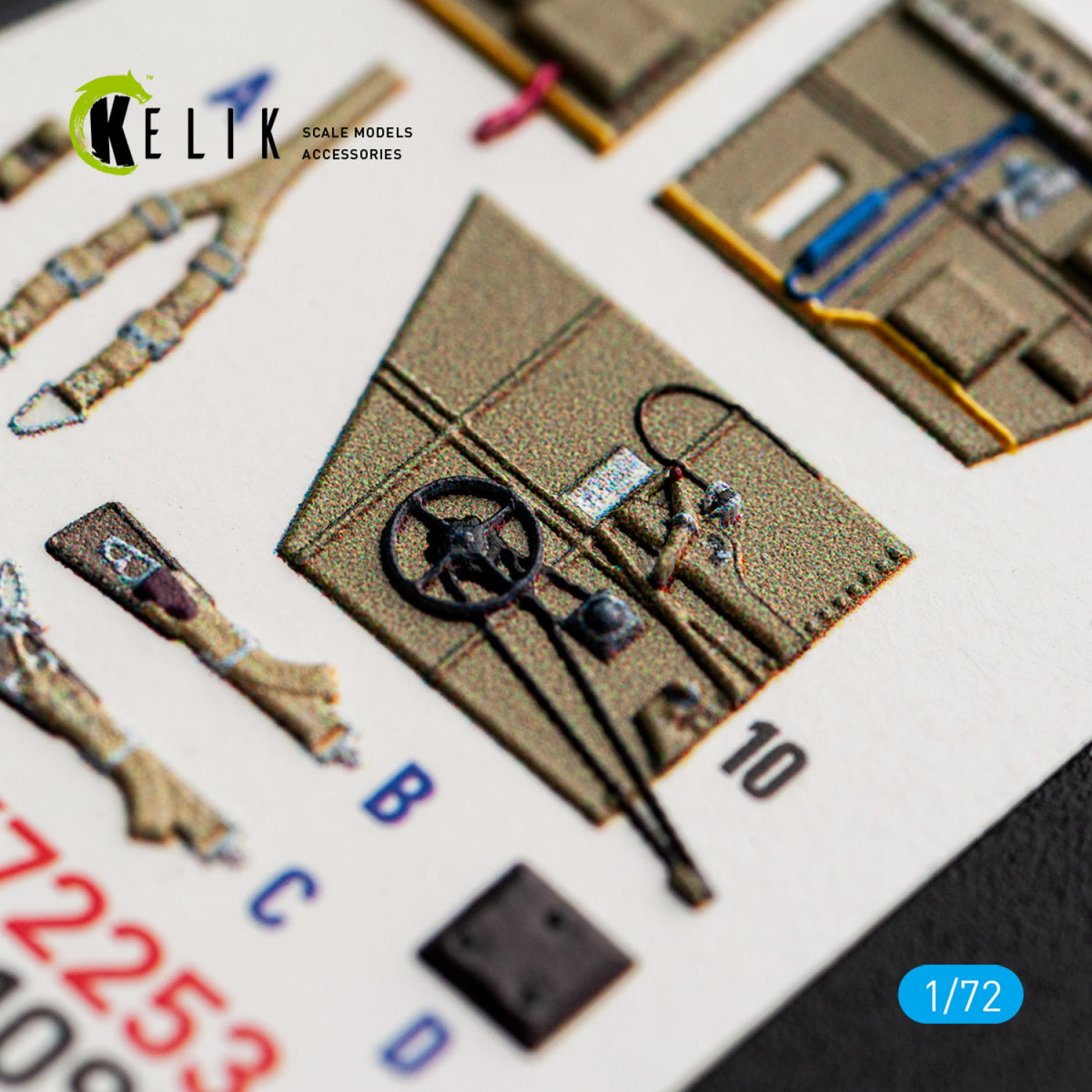 KELIK K72253 Messerschmitt Bf-109 G-2 / G-4 - Interior 3D Decals (for Special Hobby / Eduard Kits) 1/72 – immagine 6