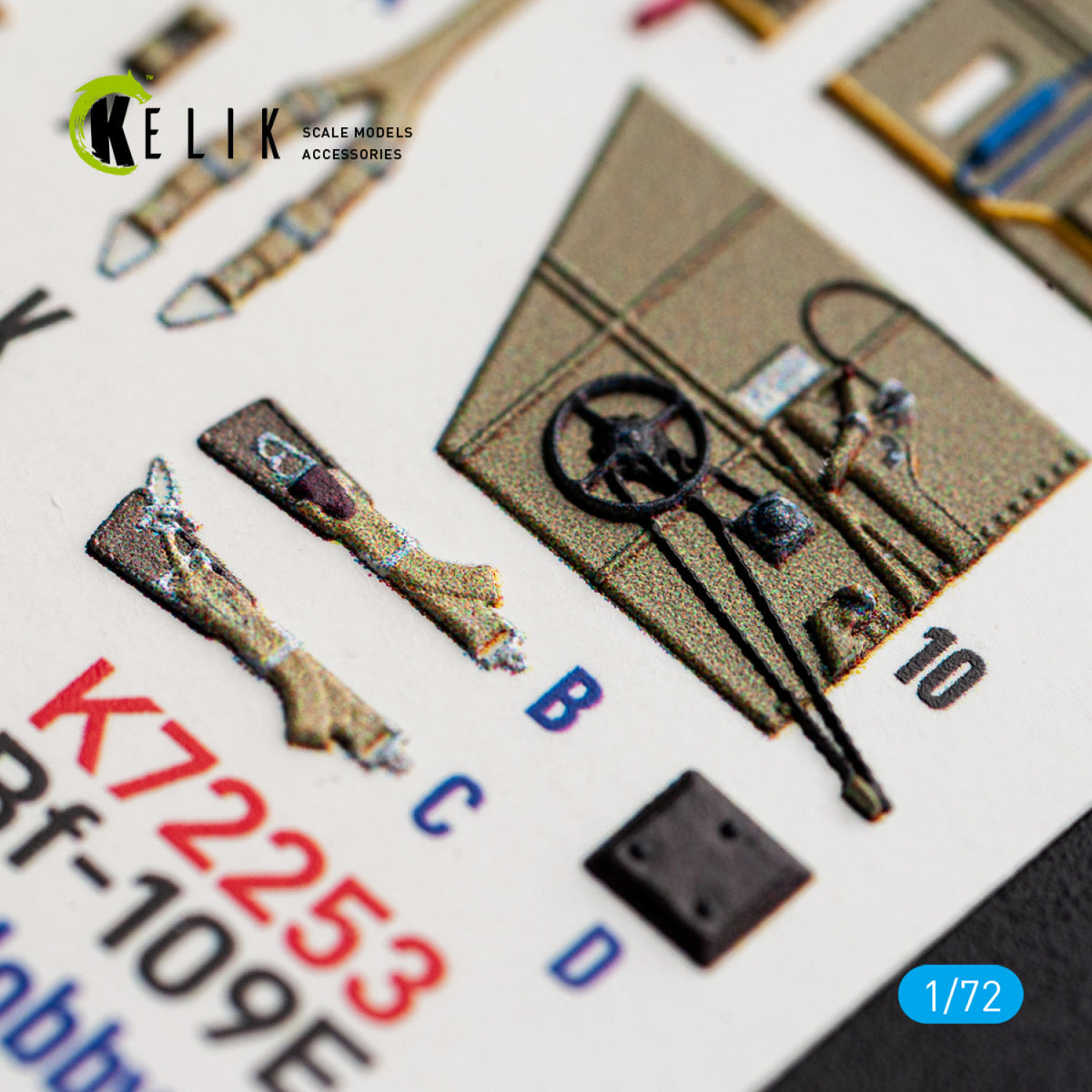 KELIK K72253 Messerschmitt Bf-109 G-2 / G-4 - Interior 3D Decals (for Special Hobby / Eduard Kits) 1/72 – immagine 7
