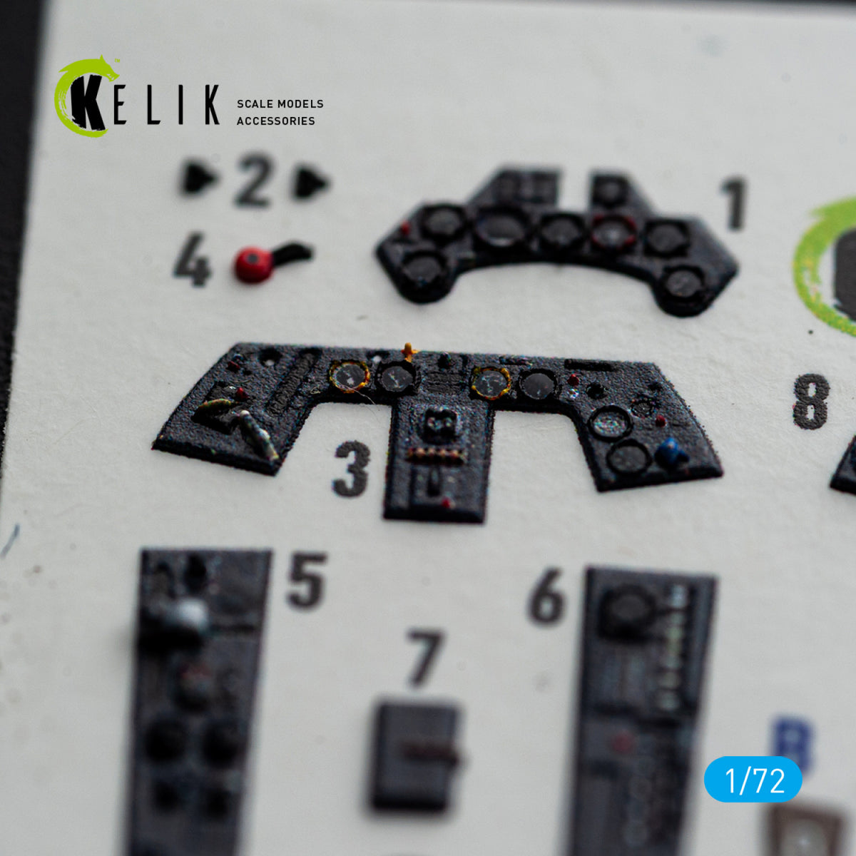 KELIK K72254 Focke Wulf Fw-190 A-8 / R-2 - Interior 3D Decals (for Eduard Kits) 1/72 – zdjęcie 6