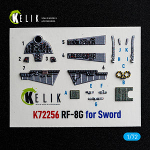 KELIK K72256 RF-8 G - Interior 3D Decals (for Sword Kits) 1/72