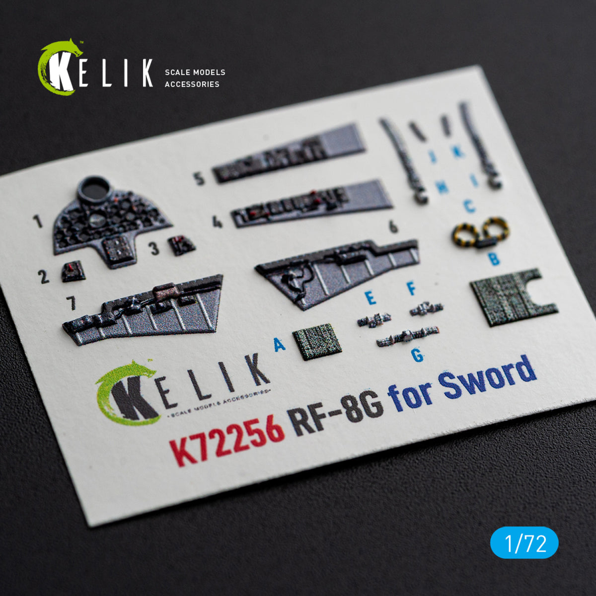 KELIK K72256 RF-8 G - Interior 3D Decals (for Sword Kits) 1/72 – Bild 3