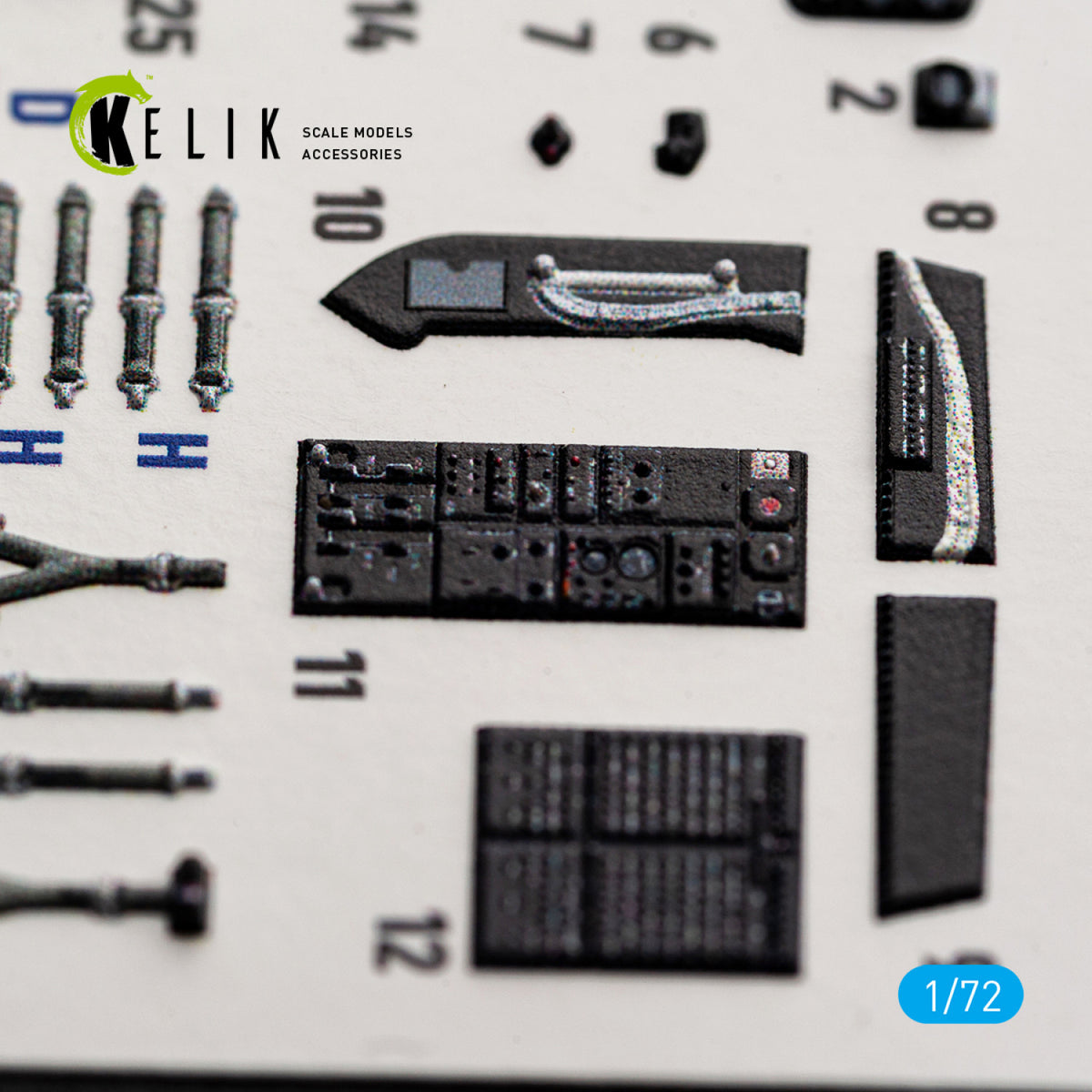KELIK K72258 Sikorsky CH-54 A Tarhe - Interior 3D Decals (for ICM Kits) 1/72 – zdjęcie 7