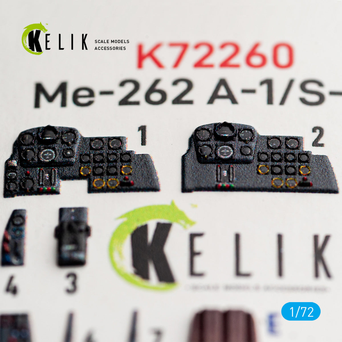 KELIK K72260 Messerschmitt Me-262 A-1 / S-92 - Interior 3D Decals (for Arma Hobby Kits) 1/72 – imagen 3