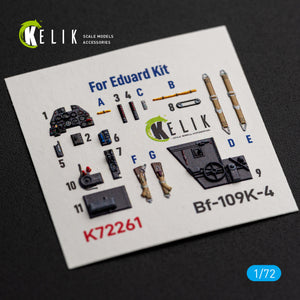 KELIK K72261 Messerschmitt Bf-109 K-4 - Interior 3D Decals (for Eduard Kits) 1/72 – Bild 3