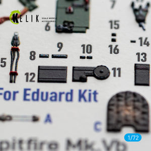 KELIK K72262 Supermarine Spitfire Mk.Vb - Interior 3D Decals (for Eduard Kits) 1/72 – image 6
