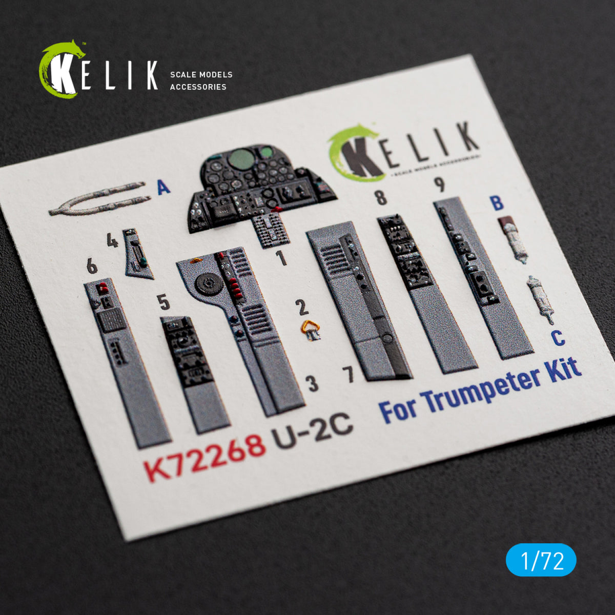KELIK K72268 Lockheed U-2 C Dragon Lady - Interior 3D Decals (for Hobby Boss Kits) 1/72 – Bild 3
