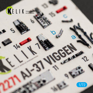 KELIK K72271 Saab AJ-37 Viggen - Interior 3D Decals (for Special Hobby Kits) 1/72 – Bild 6