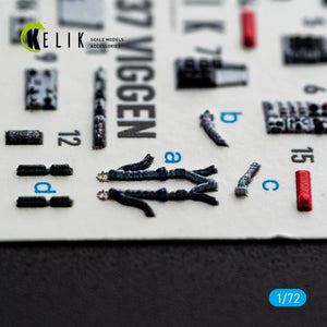 KELIK K72271 Saab AJ-37 Viggen - Interior 3D Decals (for Special Hobby Kits) 1/72 – Bild 2