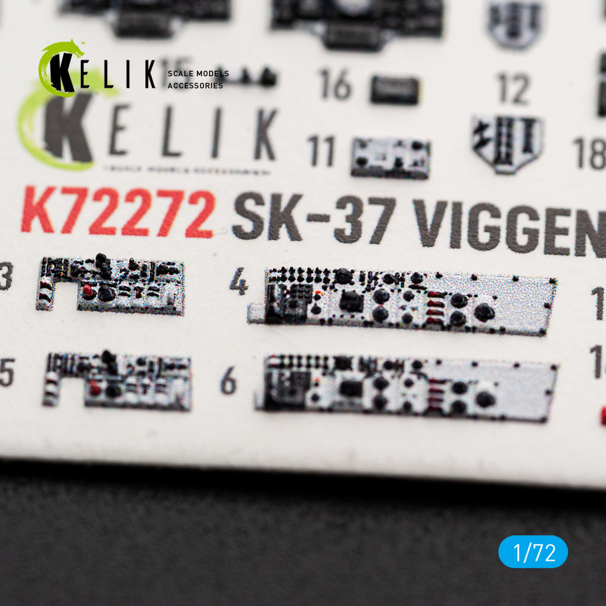 KELIK K72272 Saab SK-37 Viggen - Interior 3D Decals (for Special Hobby Kits) 1/72 – image 5