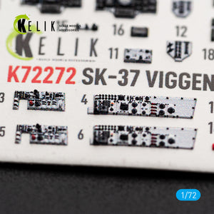 KELIK K72272 Saab SK-37 Viggen - Interior 3D Decals (for Special Hobby Kits) 1/72 – image 5