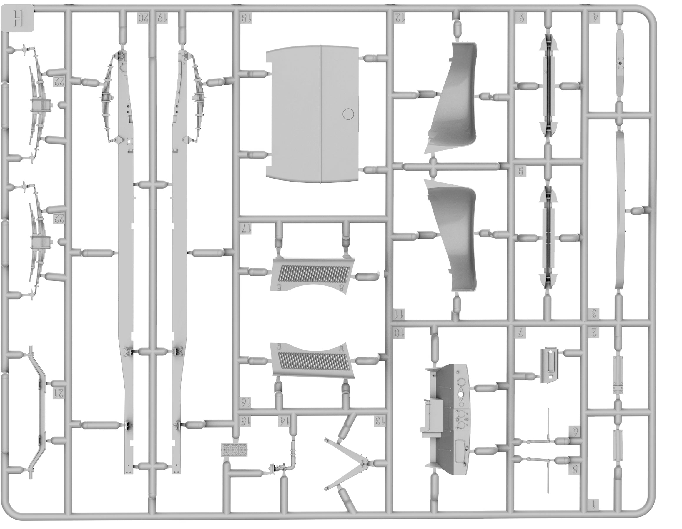 MiniArt 36075 German Checkpoint. 3t Cargo Truck 3,6-36S &amp;amp; Kfz.1 Type 170VK w/ Feldgendarmerie. Big Set 1/35 – zdjęcie 33